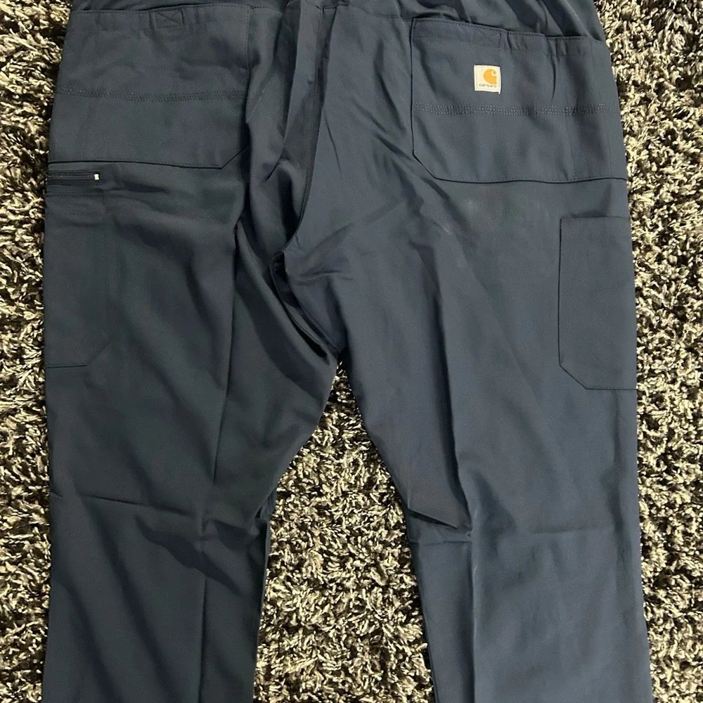 NWT Carhartt Force Modern Fit Twill Straight Leg Scrub Pants - Men's XL Short - Picture 5 of 8